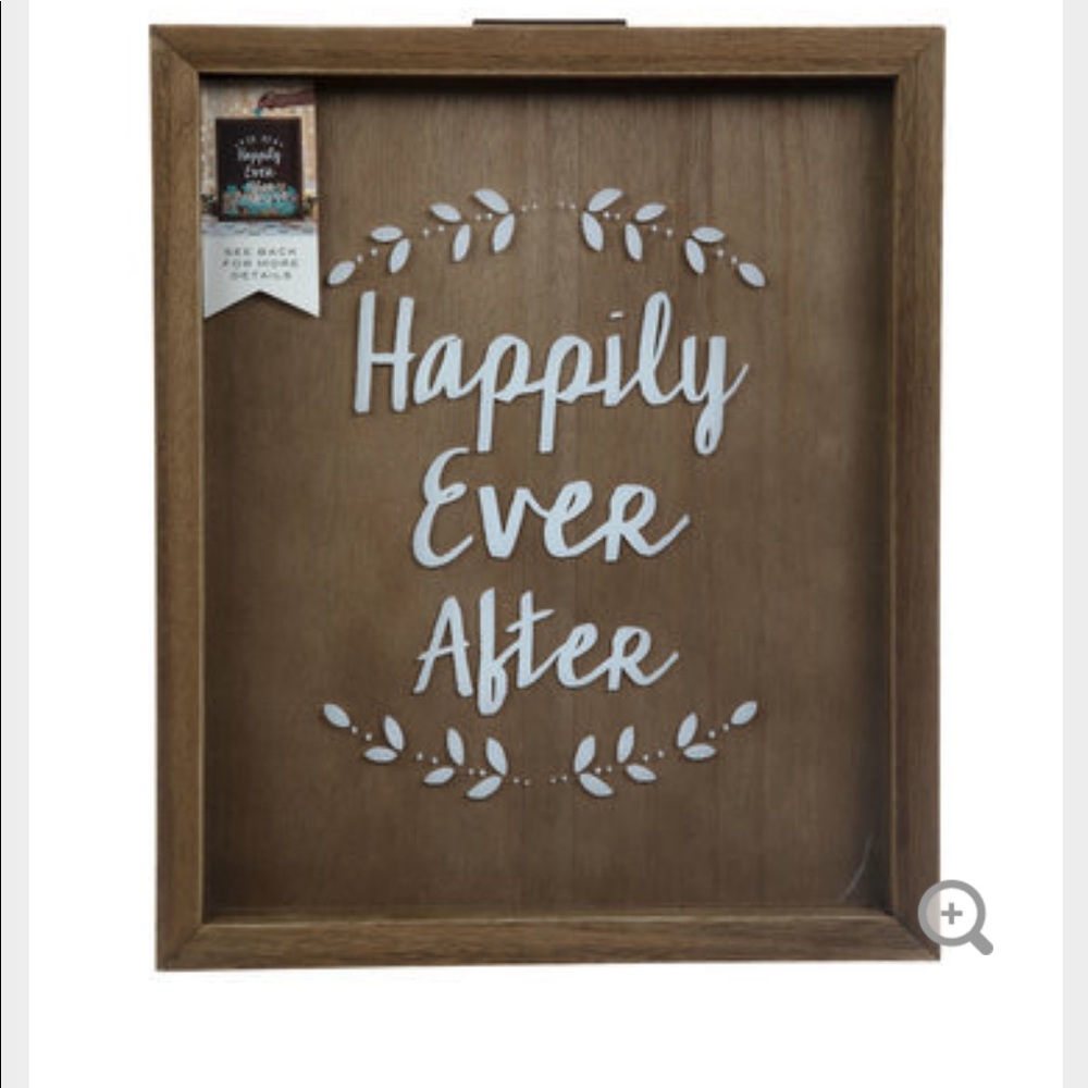 Happily Ever After Guest Book Wood Drop Box